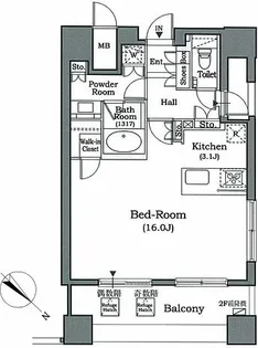 ホライズンプレイス赤坂【3階】の間取り
