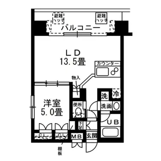 レジディア錦糸町【6階】の間取り