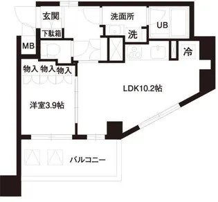 レジディア白金高輪【4階】の間取り