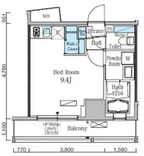 レジディア九段下Ⅱ【5階】の間取り
