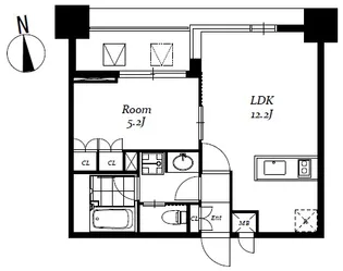 レジディア日本橋馬喰町Ⅲ【7階】の間取り