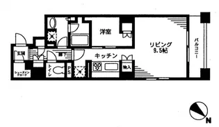 レジディア日本橋馬喰町【9階】の間取り