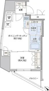 レジディア文京小石川Ⅱ【5階】の間取り