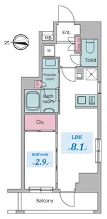 レジディア御茶ノ水Ⅲ【8階】の間取り