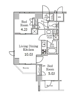 レジディア千駄木【3階】の間取り