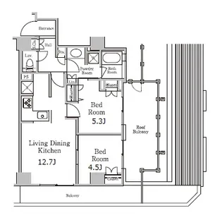 レジディア千駄木【5階】の間取り