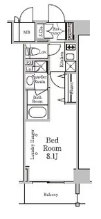 レジディア千駄木【2階】の間取り