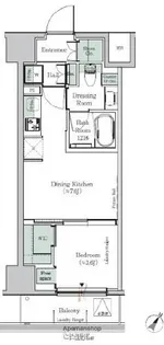 ONEROOFRESIDENCEKIBAEAST【6階】の間取り