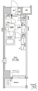PREMIUM CUBE 日本橋浜町【5階】の間取り