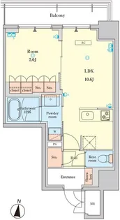 RJRプレシア菊川駅前【5階】の間取り