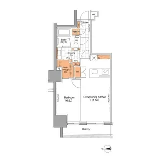 ザ・パークハビオ上野【4階】の間取り