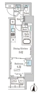 パークアクシス森下【12階】の間取り