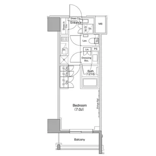 ザ・パークハビオ麻布十番【3階】の間取り