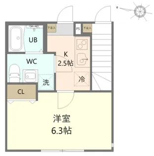 ルノン東陽【1階】の間取り