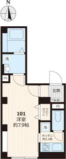 ソレイユ新大橋【101号室号室】の間取り