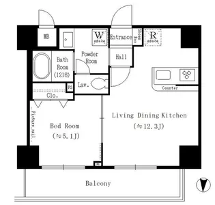 YUNO ART KAMEIDO【11階】の間取り