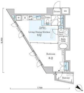 オーキッドレジデンス六本木【10階】の間取り