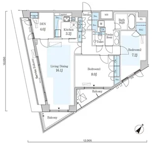 オーキッドレジデンス六本木【13階】の間取り