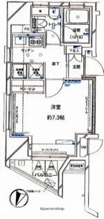 ラステュディオ押上【5階】の間取り