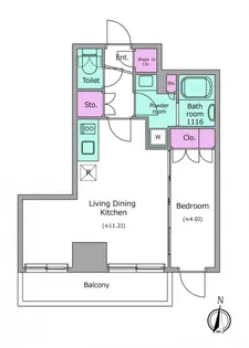 ドゥーエ日暮里【1階】の間取り