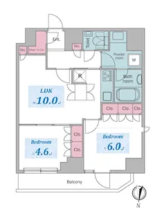 ドゥーエ日暮里【5階】の間取り