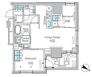 ラテスト白金台【8階】の間取り
