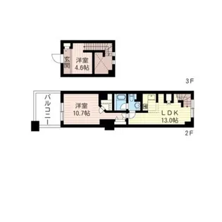 レジデンスシャルマン月島【3階】の間取り
