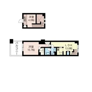 レジデンスシャルマン月島【7階】の間取り
