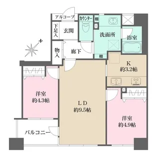 ルミネ東京ベイフロント【5階】の間取り