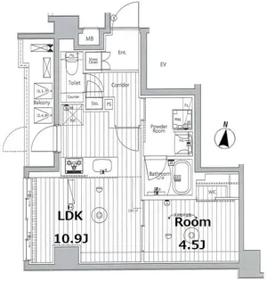 メイクス東向島Ⅱ【208号室号室】の間取り
