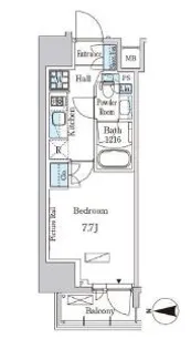 パークアクシス入谷【10階】の間取り