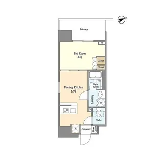 ヴィラクレール浅草【4階】の間取り