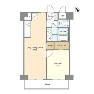 ミリアレジデンス押上【3階】の間取り