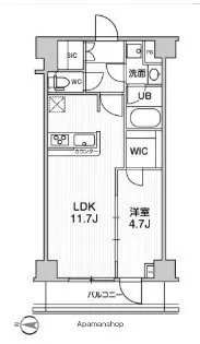 ジェノヴィア本所吾妻橋Ⅱスカイガーデン【3階】の間取り