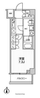 ジェノヴィア本所吾妻橋Ⅱスカイガーデン【6階】の間取り
