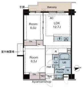 ラグゼナ東陽町【6階】の間取り