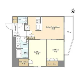 グランカーサ両国イースト【7階】の間取り