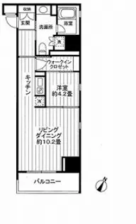クロスレジデンス白金高輪【7階】の間取り