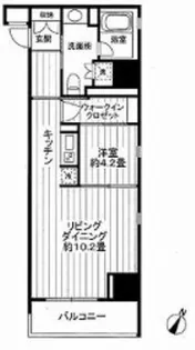 クロスレジデンス白金高輪【3階】の間取り