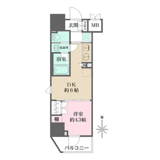 ルフォンプログレ元浅草マークス【9階】の間取り