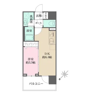 パークフラッツ蔵前【5階】の間取り