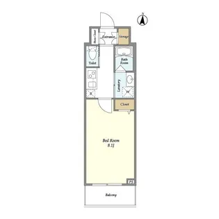 リテラス上野入谷【6階】の間取り