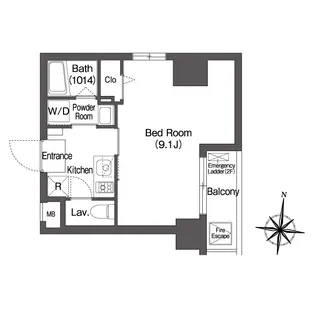 エスタート両国【4階】の間取り