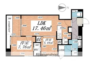 パークルール大手町【11階】の間取り