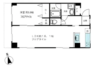 湯島台レジデンス【301号室】の間取り