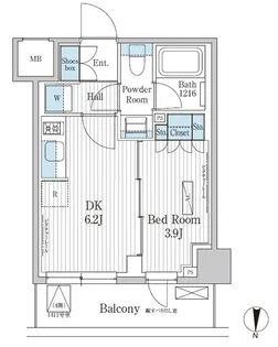 パークアクシス東陽町レジデンス【4階】の間取り