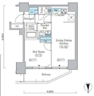 プライムブリス上野元浅草【7階】の間取り
