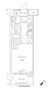 RIDGE豊洲【8階】の間取り