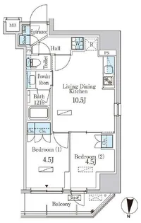 パークアクシス菊川ステーションイースト【3階】の間取り