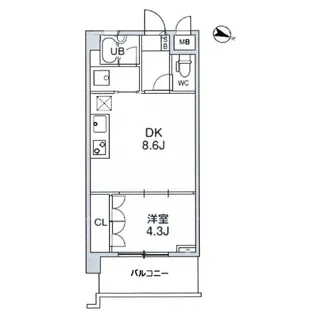 ウィルテラス押上【3階】の間取り